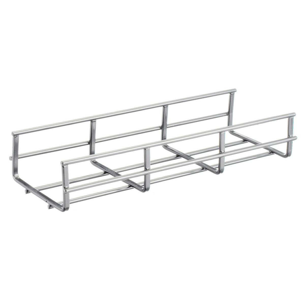 Wiring Device-Kellems HBT0206ZP Fabricated Overhead Straight Section Cross Wire Basket Tray, 50 ft-lb Capacity, 12 in L x 8 in W, Carbon Steel