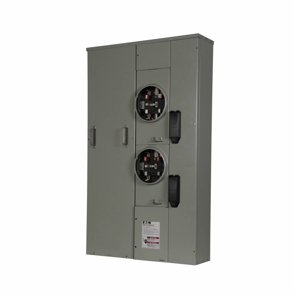 EATON 1MP2204RRLBT Group Metering Meter Pack With Horn Bypass, 200 A Self-Contained Socket, Underground Feed, 120/240 VAC, 400 A Bus