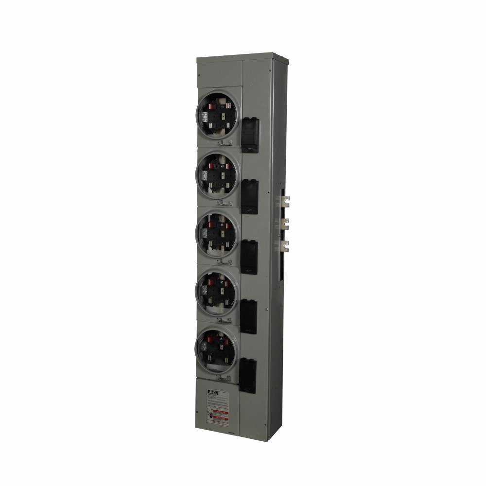 EATON 1MM512RRL 5-Socket Multiple Metering Meter Stack Module, 120/240 VAC, 125 A, 1 ph Phase, NEMA 3R Enclosure