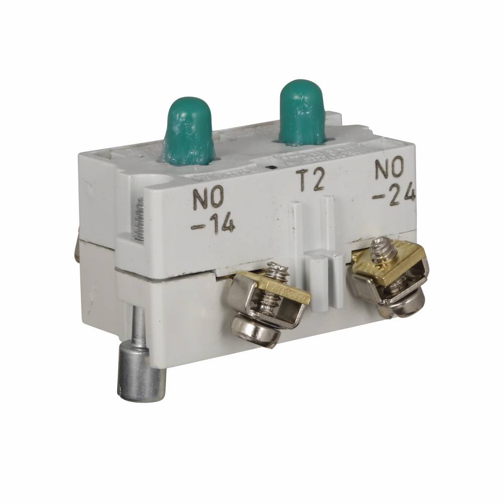 EATON 10250T2 Heavy Duty Contact Block, 30.5 mm, 2NO Contact, 10 A at 600 VAC, 5 A at 250 VDC Contact, Silver Contact, Black