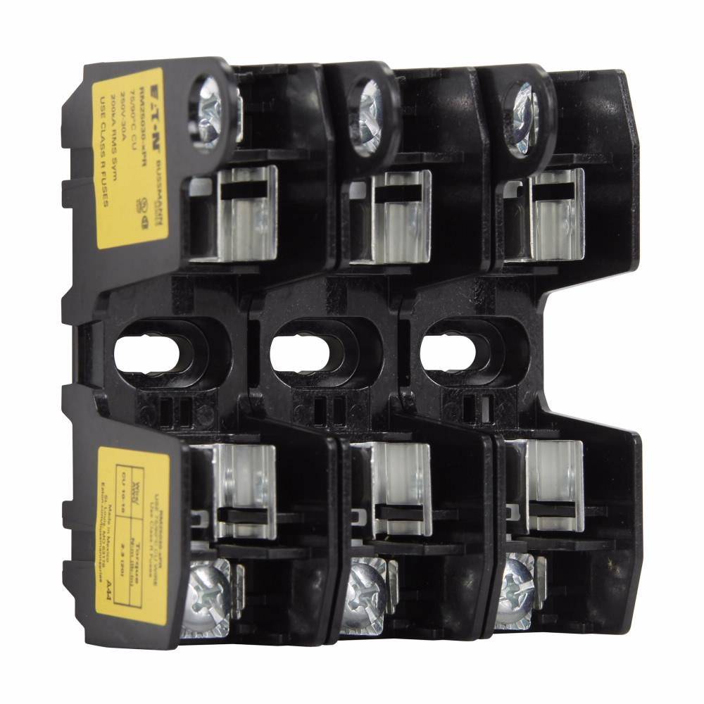 Edison Bussmann RM25030-3PR RM Series Midget Fuse Block, 250 V, 30 A, 3 Poles