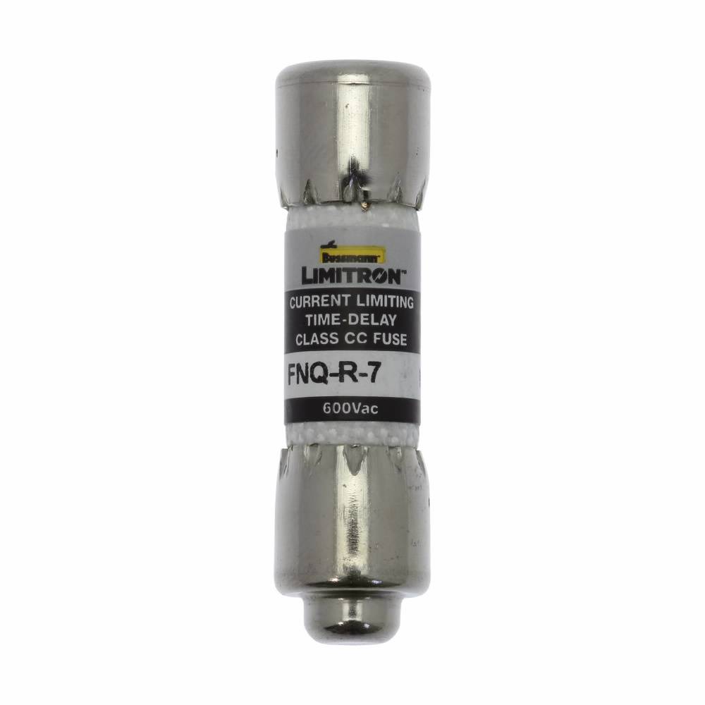 Bussmann Limitron™ CC-Tron® FNQ-R-7 Advanced Protection Current Limiting High Inrush Low Voltage Time Delay Fuse, 7 A, 600 V, 200 kA Interrupt, CC Class, Cartridge Body
