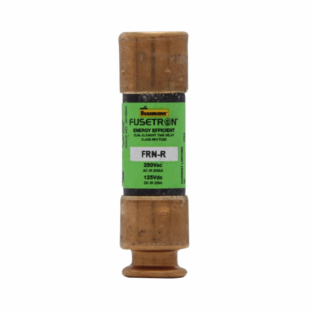 Bussmann Fusetron™ BK/FRN-R-1/2 Advanced Protection Current Limiting Low Voltage Time delay Fuse, 500 mA, 250 VAC/125 VDC, 200 kAIC Interrupt, RK5 Class, Cartridge Body