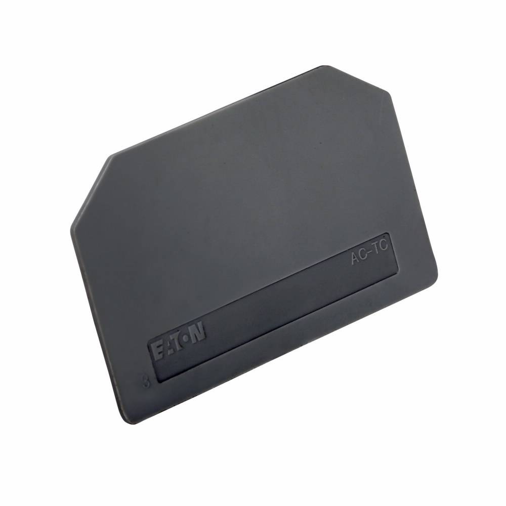 EATON XBACTK4 End Cover, For Use With XBTKT25 Terminal Block, Gray