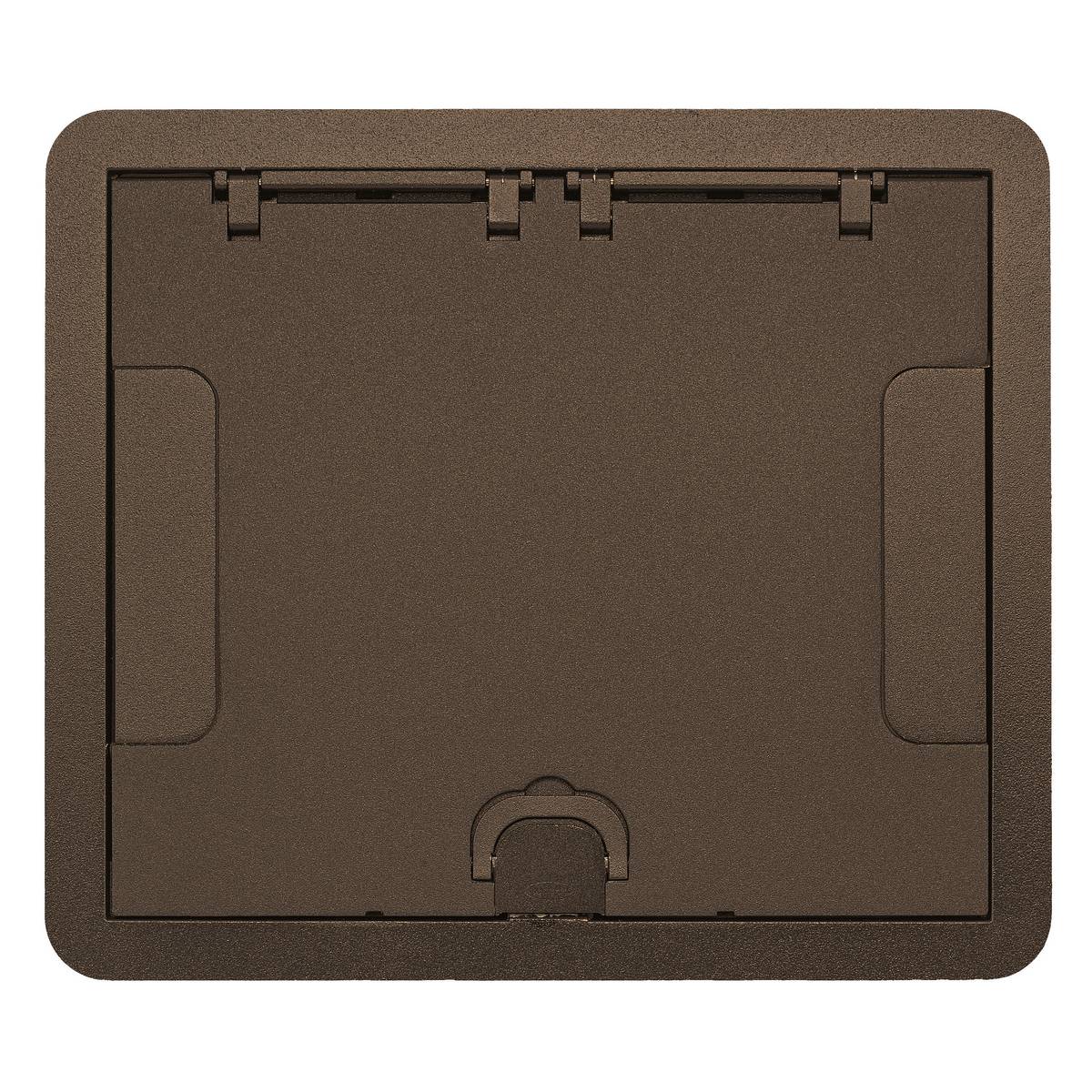 PREMISE WIRING ScrubShield® SystemOne® 610GCCVRBRZ Flush Surface Style Recessed Standard Floor Box Cover, 10 in L x 11-1/2 in W, Die Cast Aluminum