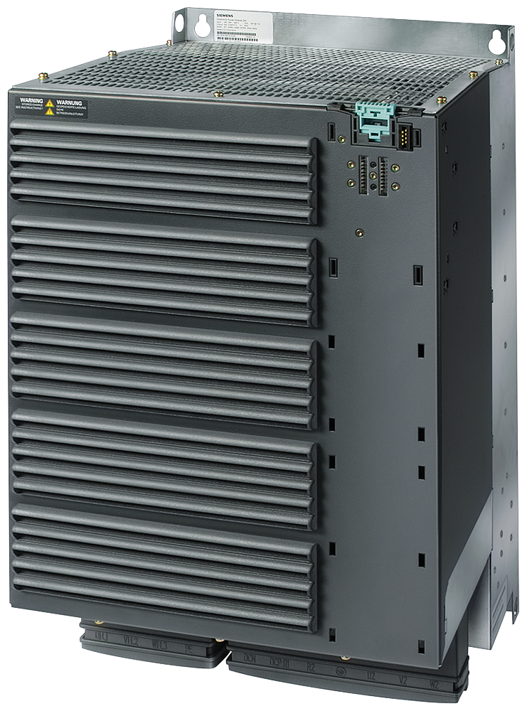 Siemens 6SL32240BE345AA0 SINAMICS G120 3-Phase Power Module With Integrated Line Filter, Built-In Braking Chopper, 380 to 480 VAC Input, 400 VAC Output, 115/129 A Input, 180 A Output