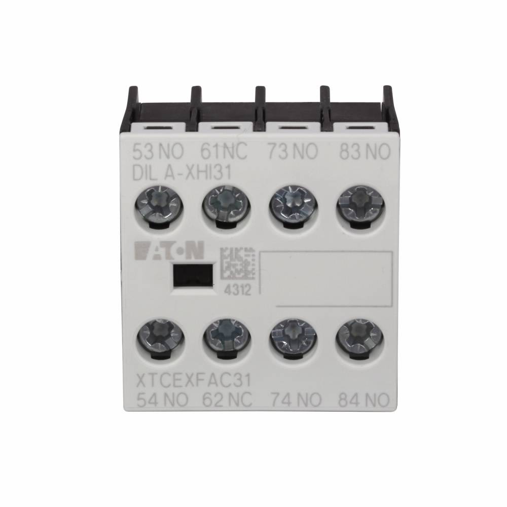 EATON XTCEXFBG40 4-Pole Auxiliary Contact, 500 VAC, 1.5 to 6 A, 4 Contacts
