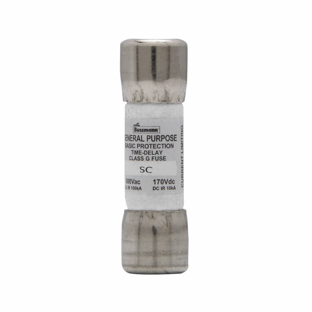 Bussmann BK/SC-20 Current Limiting Time Delay Fuse, 20 A, 600 VAC/170 VDC, 100/10 kAIC Interrupt, G Class
