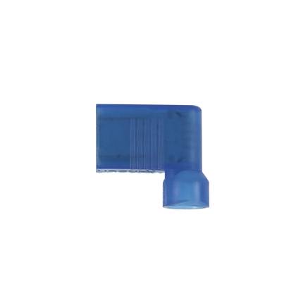 Panduit® Pan-Term™ DNFR14-250FIB-M Type DNFR-FIB Loose Piece Vibration-Resistant Female Disconnect, 14 AWG Conductor, 0.25 in W x 0.032 in THK Tab, Butted Seam/Funnel Entry Barrel, Brass, Blue, Fully Insulated