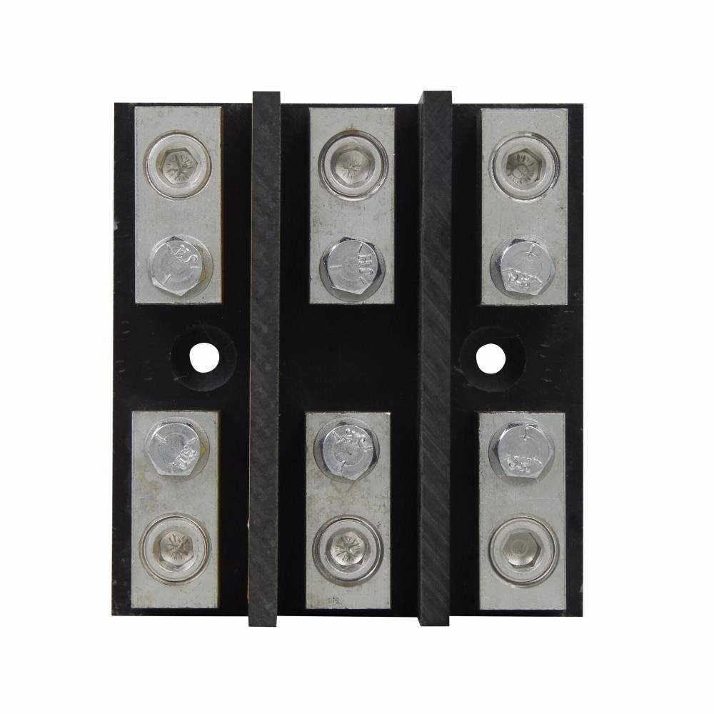 Edison T30200-3C T300 Open Style Fuse Block, 300 VAC/VDC, 101 to 200 A, T Class, 6 AWG to 250 kcmil Wire, 3 Poles