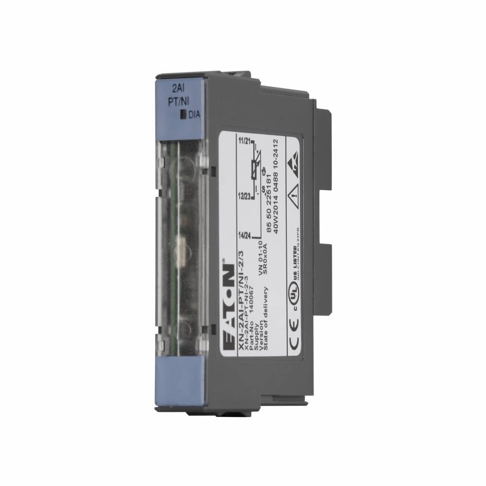 EATON XN-2AI-PT/NI-2/3 3-Level Connection Standard Temperature Module, 2 Inputs, 16/12 bit Resolution