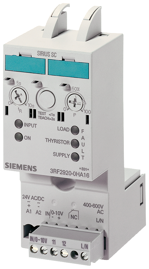 Siemens 3RF2950-0KA16-0KT0 Solid State Power Controller, 50 A, 400 to 600/24 VAC/VDC V Coil