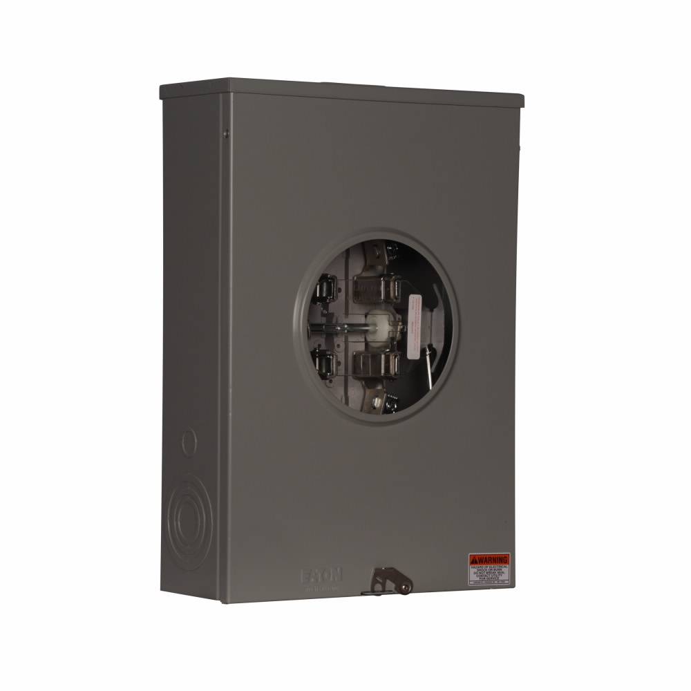 EATON Cutler-Hammer 1006352CCH 1-Position Residential Service Single Meter Socket With Lever Bypass, 600 VAC, 200 A, 1 Phase