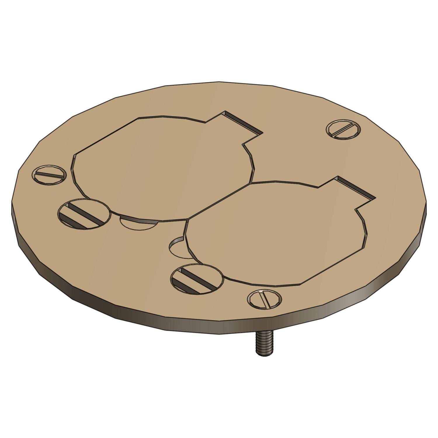 Steel City® P-60-DS Cover Plate, 4 in Dia, Brass