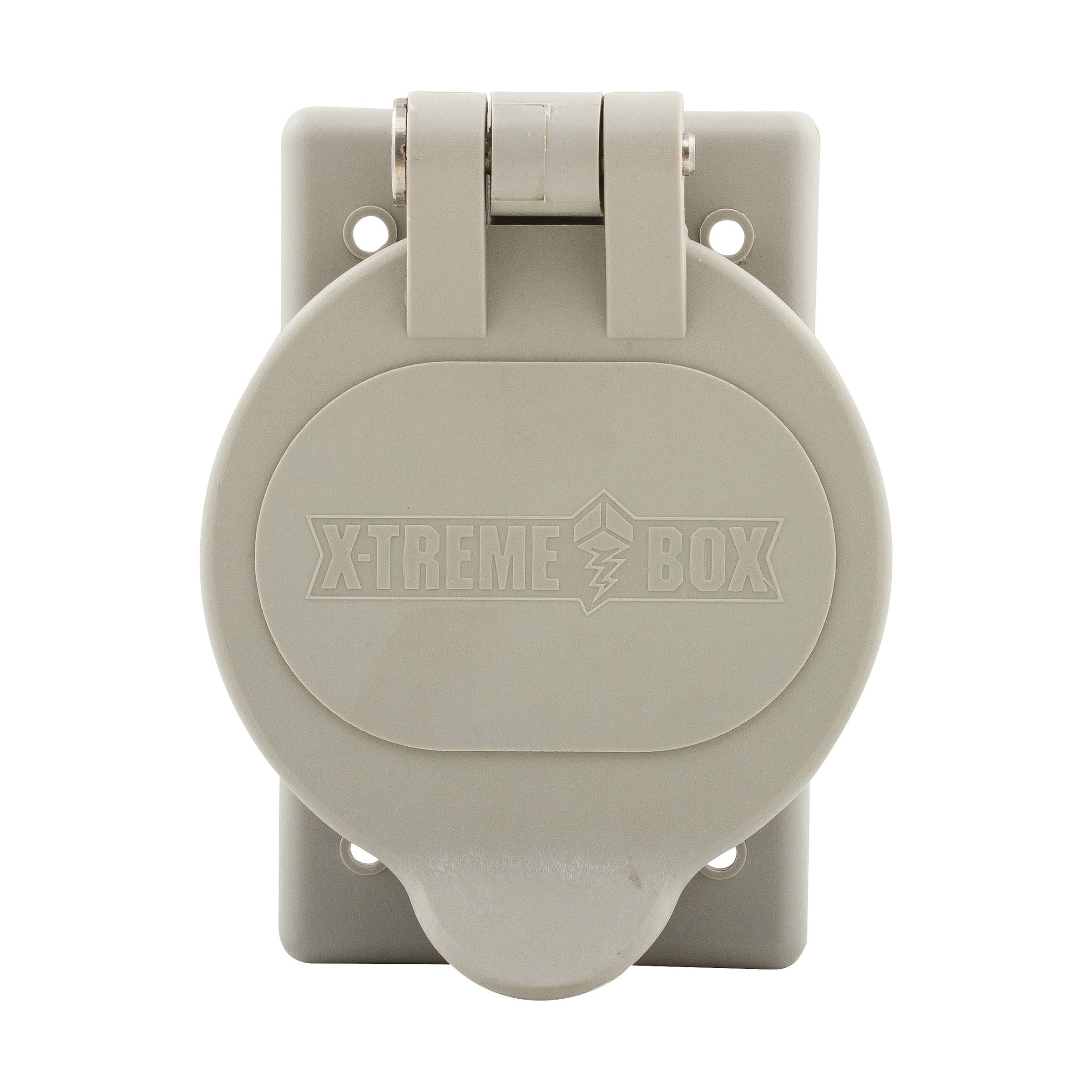 EATON WP2 Weatherproof Box Cover, 2-1/4 in Dia, 2.84 in L x 3.039 in W x 4.56 in D, Glass Filled Nylon