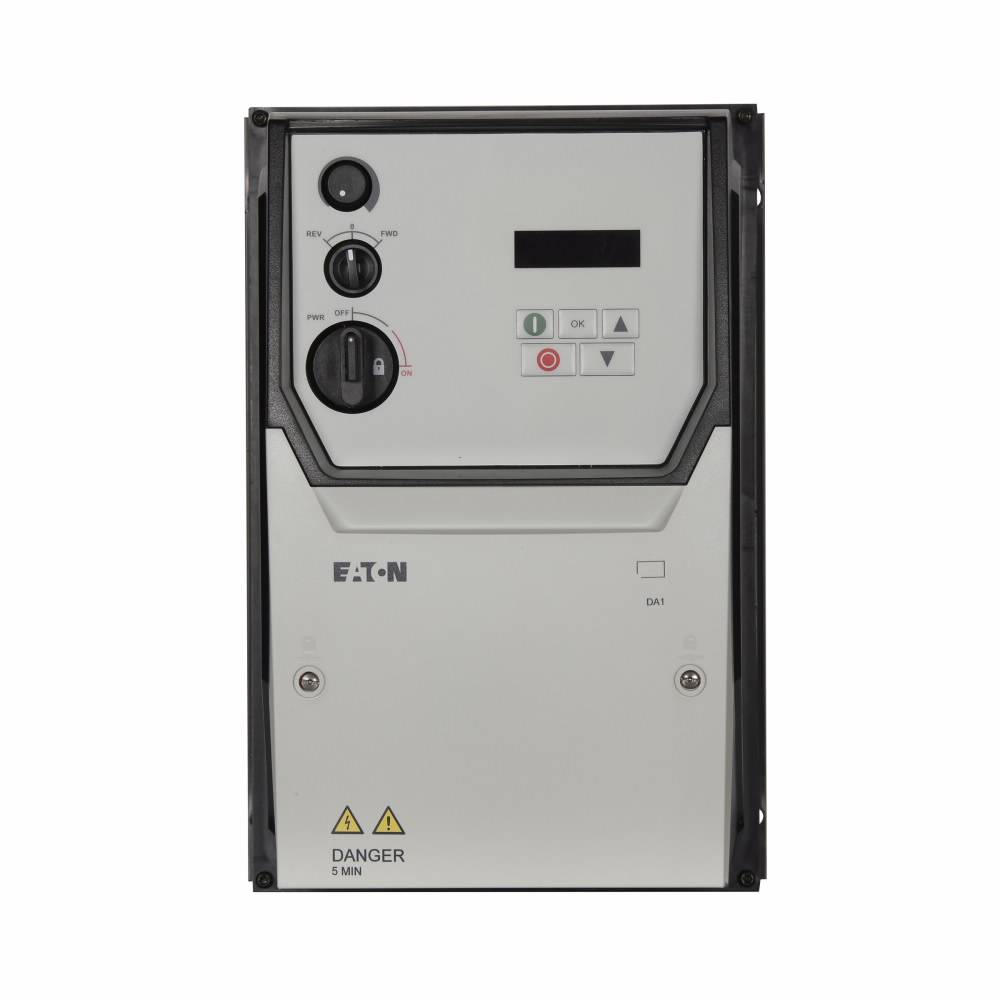 EATON PowerXL™ DA1-35012NB-A66C Advanced Adjustable Frequency Drive, 575 V, 12 A, 10 hp, 12.2 in W x 7.8 in D