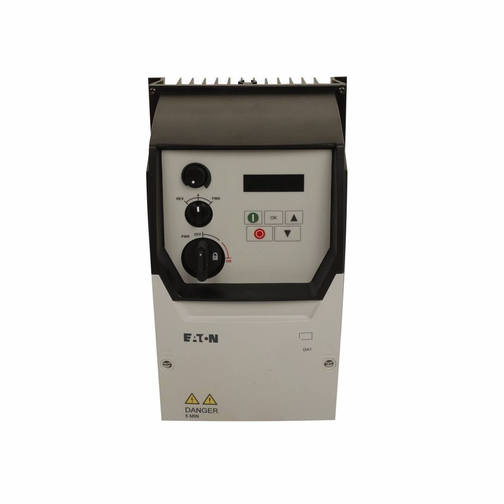 EATON PowerXL™ DA1-352D1NB-A66C Advanced Adjustable Frequency Drive, 575 V, 2.1 A, 1 hp, 10.1 in W x 6.9 in D
