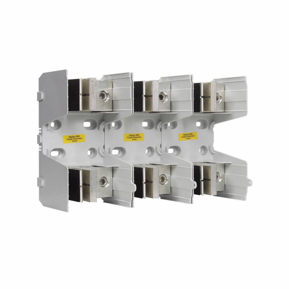 Edison JM60600-3CR JM600 Fuse Block, 600 VAC, 450 to 600 A, J Class, 4 AWG to 500 kcmil Wire, 3 Poles