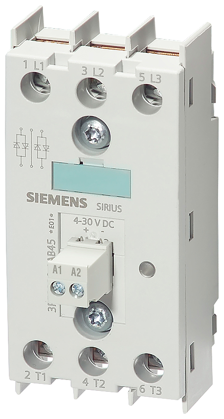 Siemens SIRIUS 3RF2230-1AB45 3-Phase Solid State Relay, 2NO Contact, 4 to 30 VDC V Coil