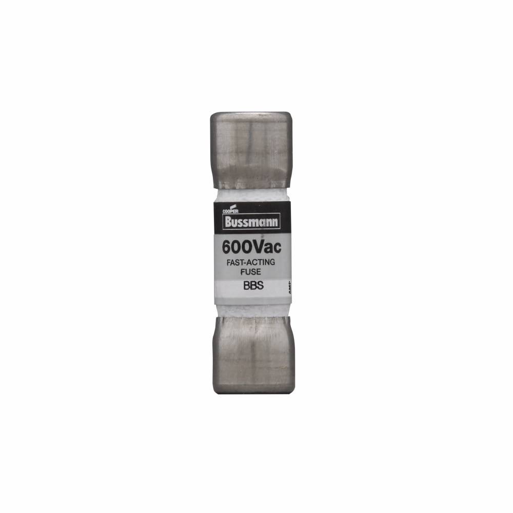 Bussmann BBS-3 Fast Acting Low Voltage Supplemental Midget Fuse, 3 A, 600 VAC, 10000 A Interrupt, Class: Supplemental, Cartridge Body