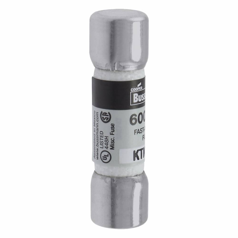 Bussmann LIMITRON® KTK-1 Fast Acting Fuse, 1 A, 600 VAC, 100 kA Interrupt, Class: Supplemental/Midget, Cartridge Body