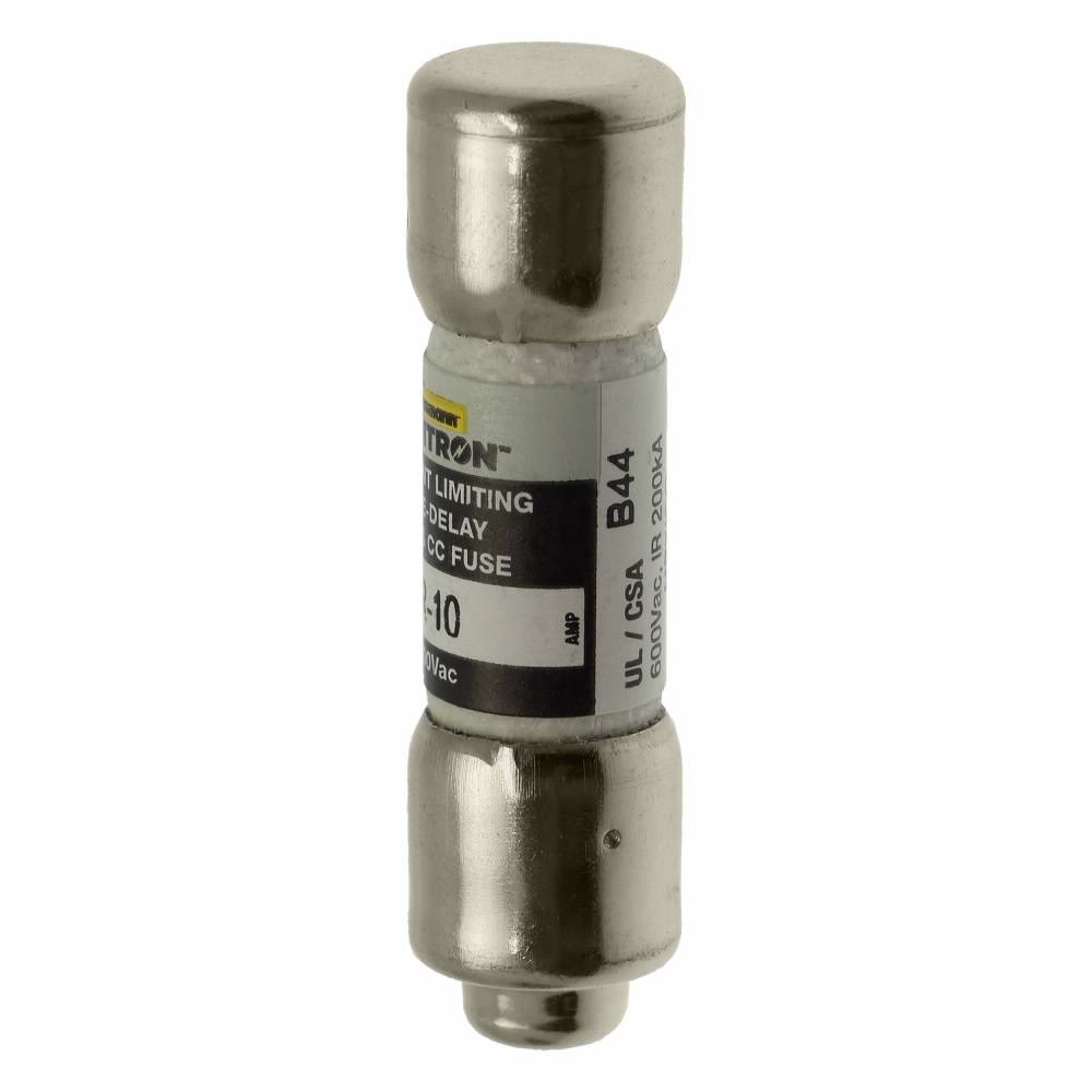 Bussmann Limitron™ FNQ-R-10 Current Limiting Time Delay Fuse, 10 A, 600 V, 200 kAIC Interrupt, CC Class, Cylindrical Body