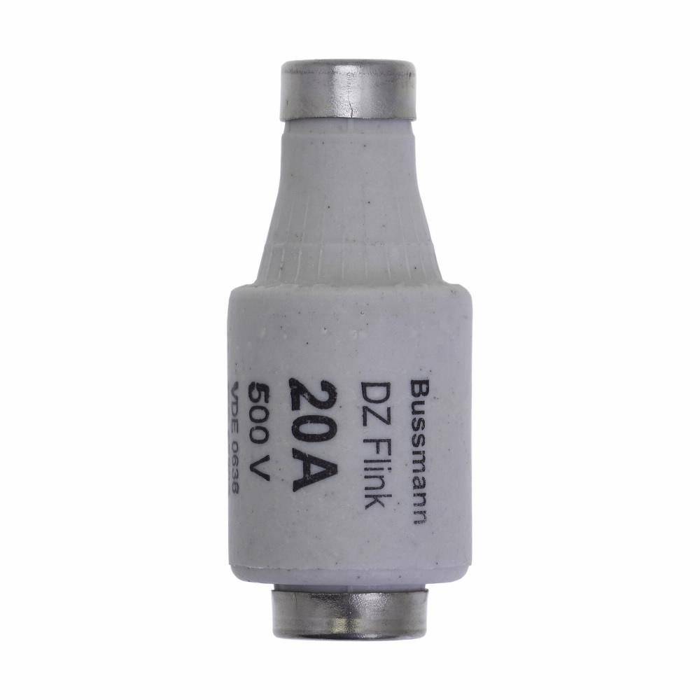 Edison 20D27Q Fast Acting Low Voltage Diazed Fuse Link, 20 A, 500 VAC, 100 kA Interrupt, Class: gG/gL, Round Body
