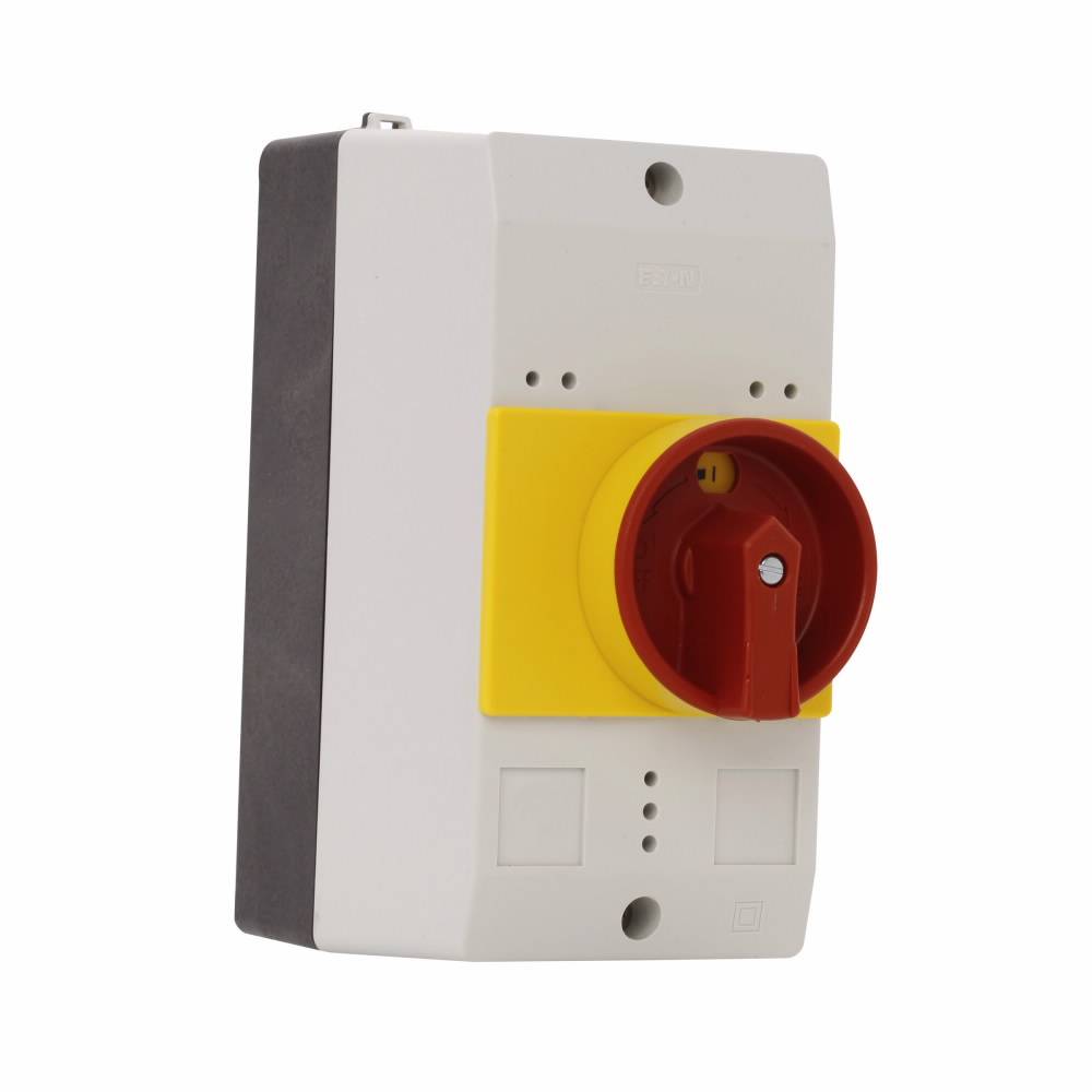 EATON XTPAXENCS55RY Insulated Enclosure With Red/Yellow Rotary Handle, 6.22 in H x 3.15 in W x 4.94 in D