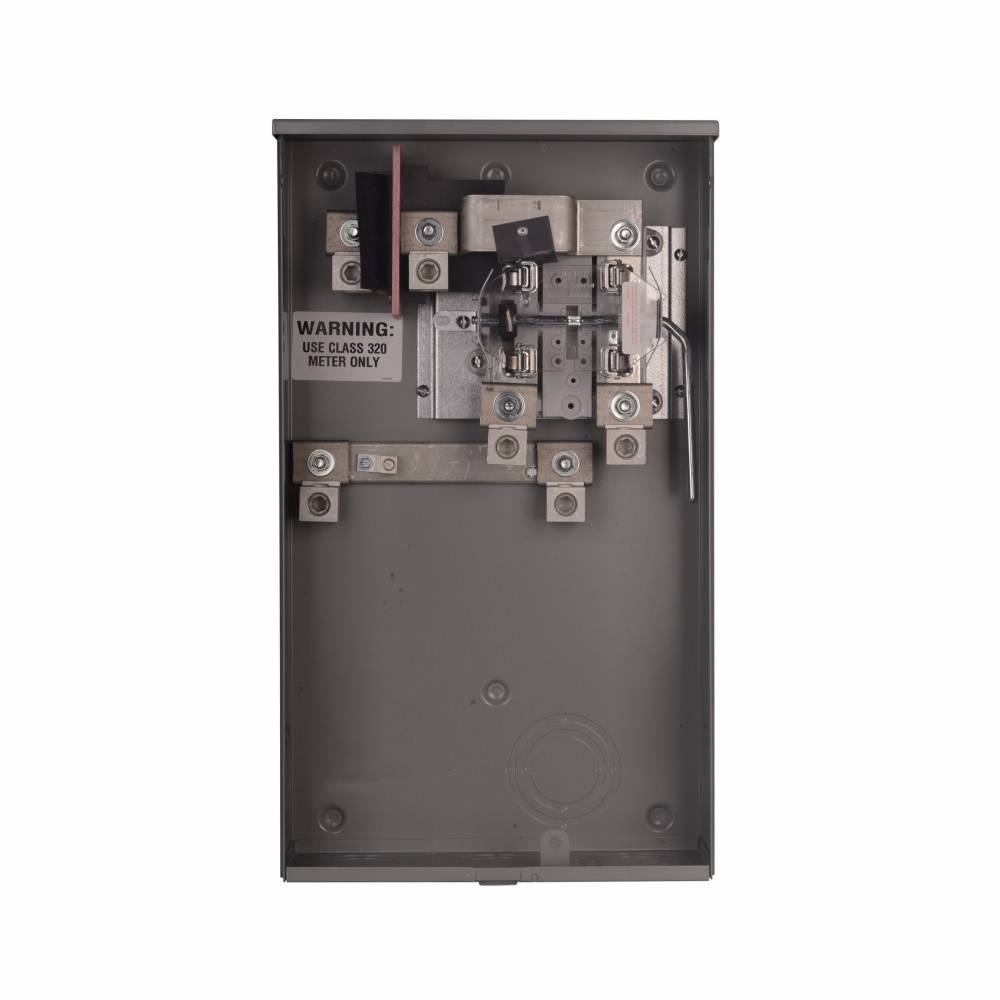 EATON 1008435CH Lever Bypass Triplex Meter Socket, 600 VAC, 320 A, 1 Phase