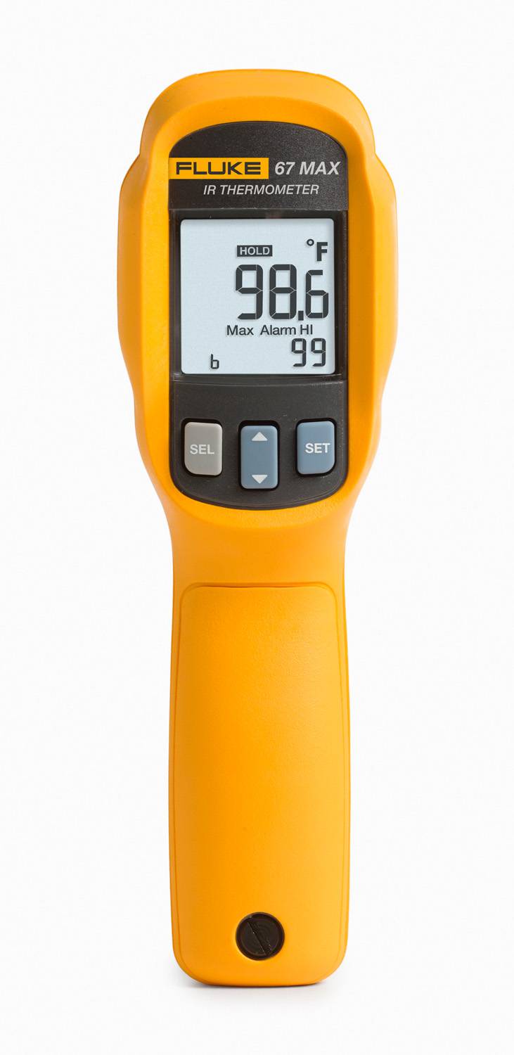 Fluke® FLUKE-67 MAX/AM Clinical Infrared Thermometer, 71.6 to 109.4 deg F, +/- 0.5 deg F Accuracy, 0.98, AA Battery