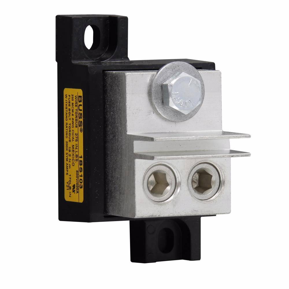 EATON 1BS103 Modular Universal Fuse Block, 600 VAC, 400 A, 6 AWG to 250 kcmil Wire, 1 Pole