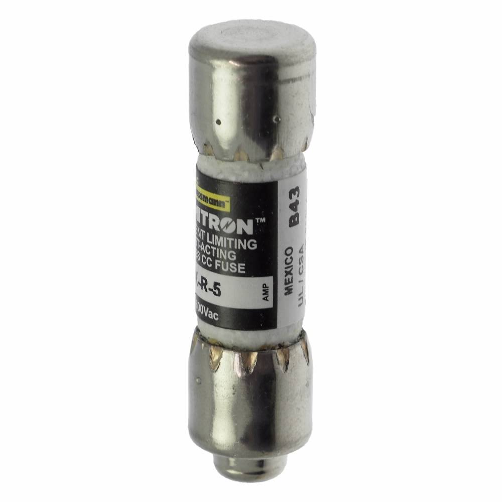 Bussmann Limitron™ KTK-R-5 Fast Acting Current Limiting Low Voltage Fuse, 5 A, 600 V, 200 kA Interrupt, CC Class, Cartridge Body