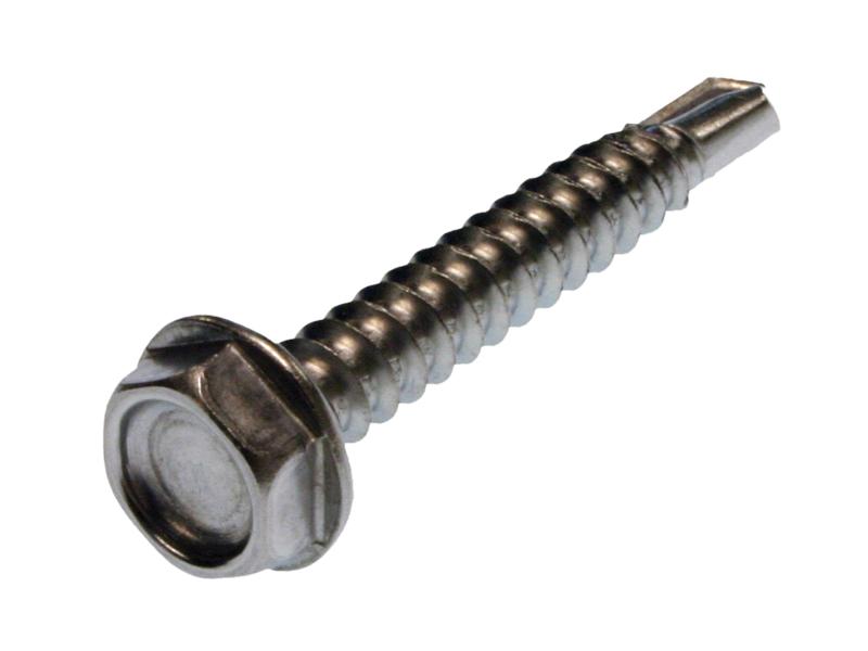 Metallics JTEKD63 TEKD Self-Drilling Screw, #6-20, 3/4 in OAL, Indented Hex/Washer Head, Steel, Zinc Plated, Drill Point