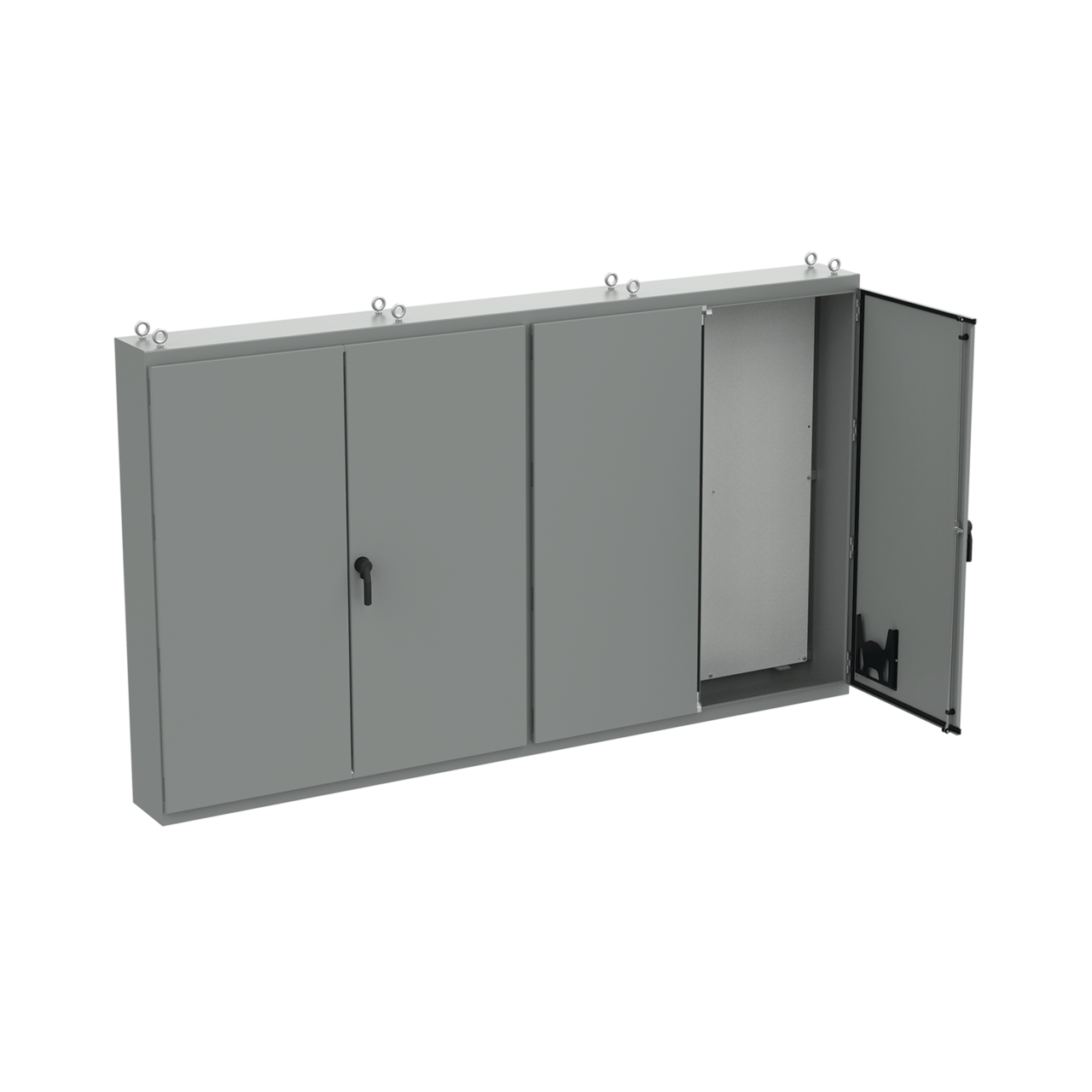 nVent HOFFMAN A86M4E20G A27 4-Door Enclosure, 86.12 in L x 149.19 in W x 20.12 in D, NEMA 12/IP55 NEMA Rating, Steel