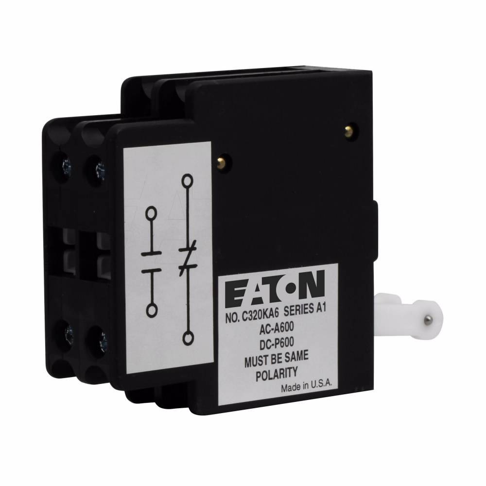 EATON C320KA6 Freedom Auxiliary Contact, 4 Contacts, Silver Cadmium Alloy