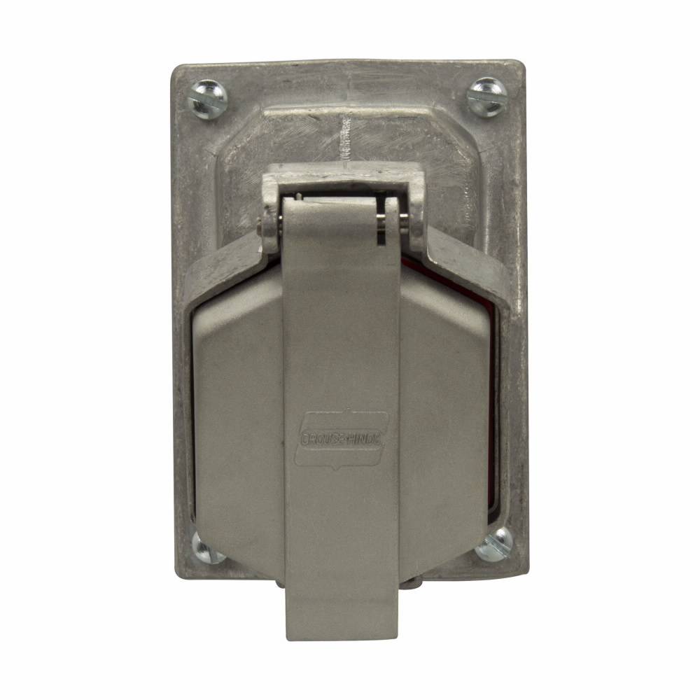 EATON Crouse-Hinds Ark-Gard® ENR5201 Dead End Dust-Ignitionproof Explosionproof Raintight Pin and Sleeve Receptacle Unit, 125 VAC, 20 A, 2 Poles, 3 Wires