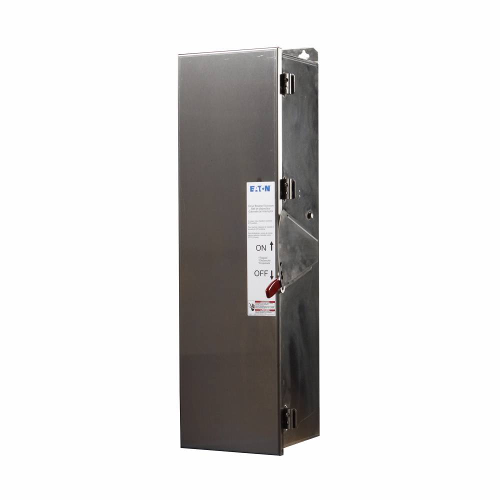 EATON WKDN400 C Series Dustproof Circuit Breaker Enclosure, 14.06 in L x 11-3/4 in W x 41.69 in H, NEMA 3R/4/4X/5/12, Stainless Steel