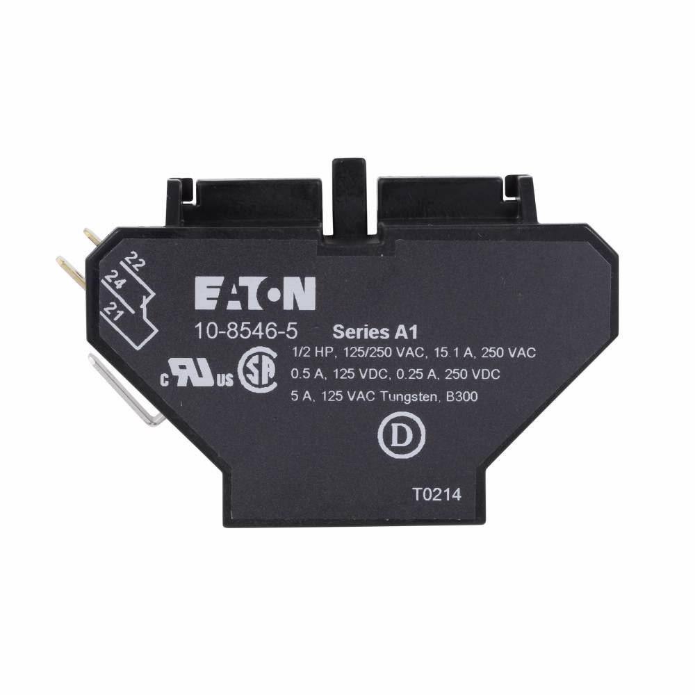 EATON 10-8546-5 SPDT Auxiliary Contact Block, 2 Contacts