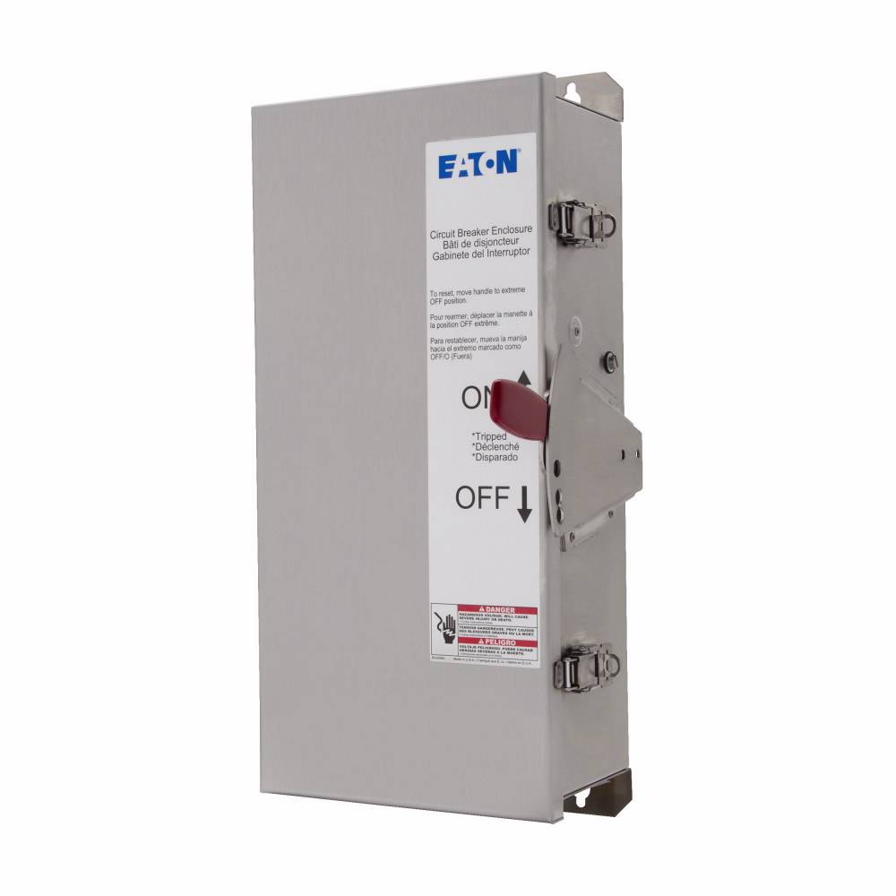 EATON WLDN600 C Series Dustproof Circuit Breaker Enclosure, 15-1/2 in L x 14.91 in W x 48.31 in H, NEMA 3R/4/4X/5/12, Stainless Steel