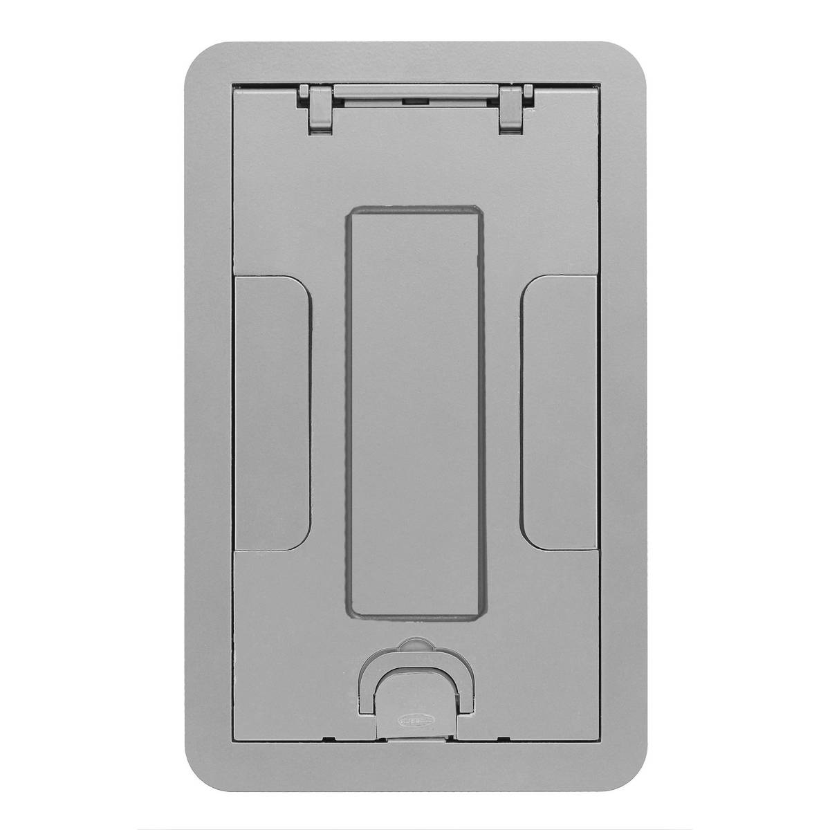 PREMISE WIRING SystemOne™ 24GCCVRALUC Standard Floor Box Cover with Insert, 11-5/8 in L x 7-3/8 in W, Die Cast Aluminum