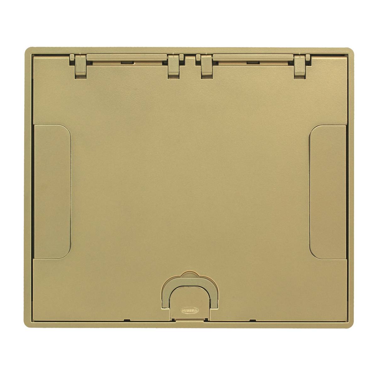 Wiring Device-Kellems SystemOne 610GTCVRBRS Standard Floor Box Cover, 10-1/2 in L x 9 in W, Cast Aluminum