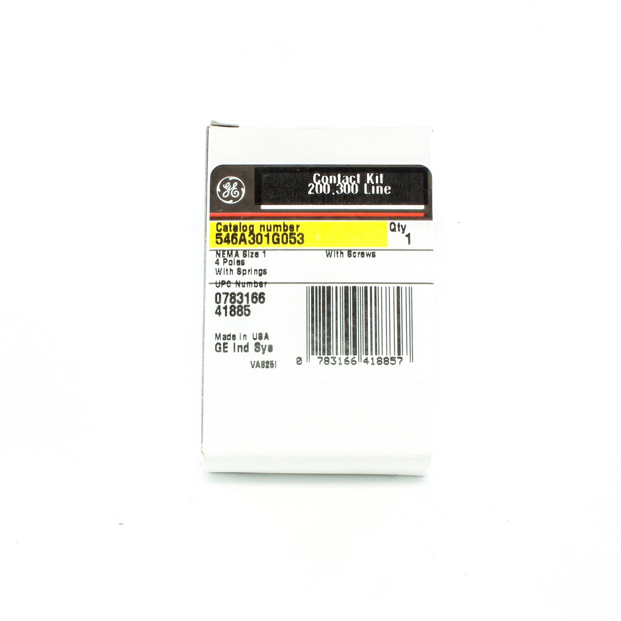 GE 546A301G053 Contact Kit, 4 Poles, For Use With 300 and 200 Line Magnetic Contactor and Starter