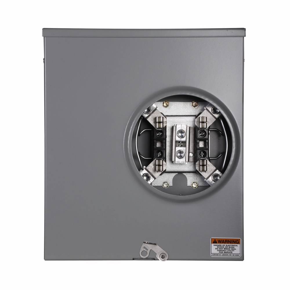 EATON Cutler-Hammer 1008617CH 3-Wire 1-Position Residential Service Single Meter Socket, 600 VAC, 200 A, 1 Phase