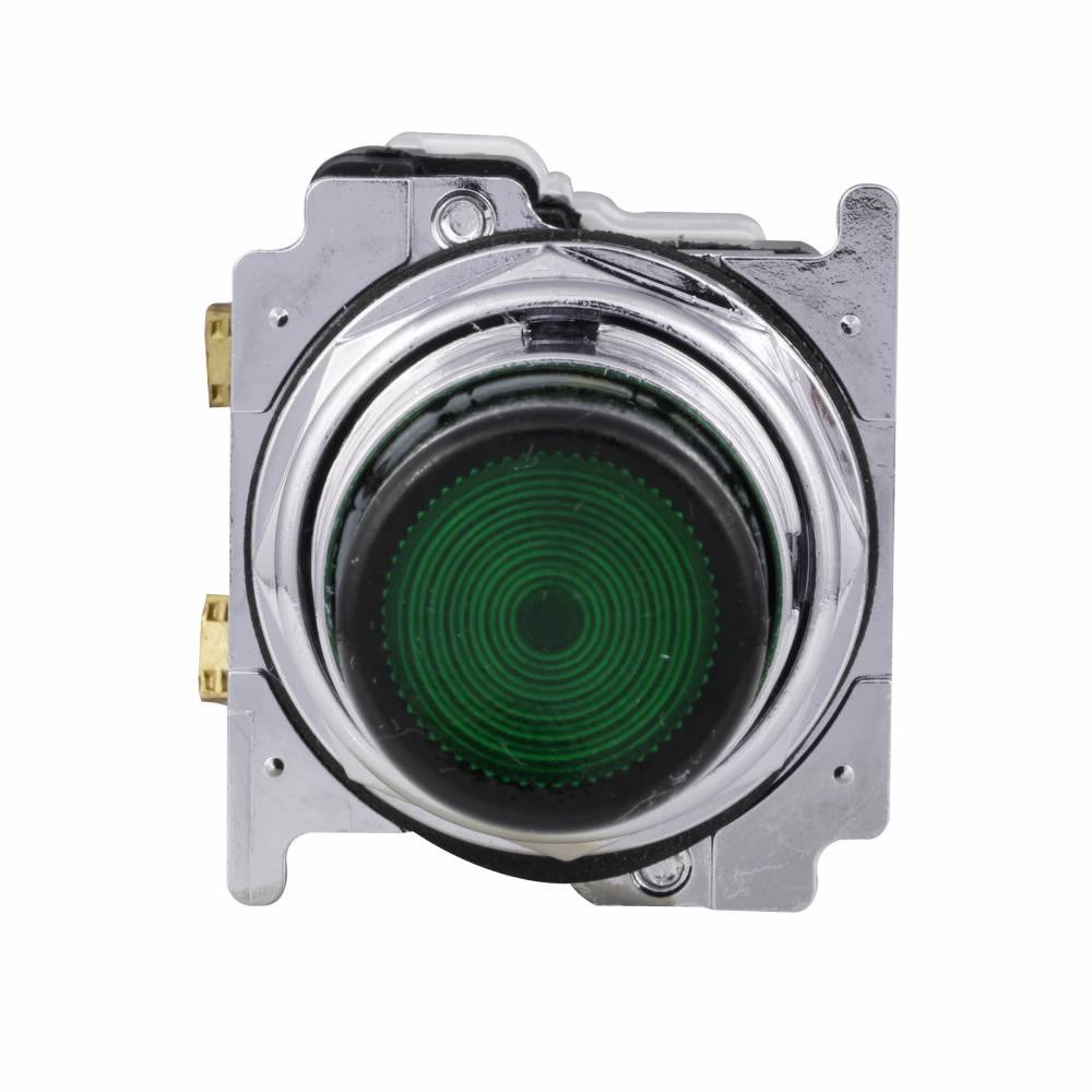EATON 10250T75RFM Heavy Duty Oil/Watertight Illuminated Pushbutton, 30.5 mm, 1NO Contact, Red