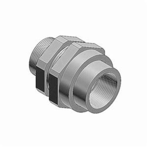T&B® Industrial Fitting UNY-405-TB 3-Piece Coupling Dust-Ignitionproof Male Explosionproof Conduit Union, 1-1/4 in, Steel, Electro Galvanized