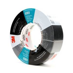 2" x 60 Yd x 10.7 Mil, 3M 6969-48MMX54.8MM Duct Tape, Black