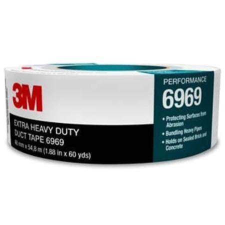 2" x 60 Yd x 10.7 Mil, 3M 6969-48MMX54.8MM Duct Tape, Black