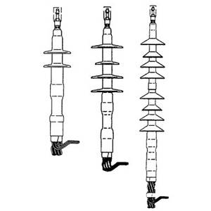 5 to 15 kV, 110 kV BIL, 3M 7622-S-2 Outdoor Termination Kit