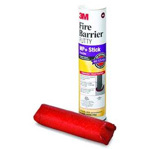 6" x 1.45", Dark Red, Fire Barrier Moldable Putty Stick