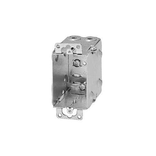 Iberville® BC1004-L Gangable Device Box, Steel, 15 cu-in, 1 Gang, 1 Outlet, 3 in H x 2 in W x 3 in D